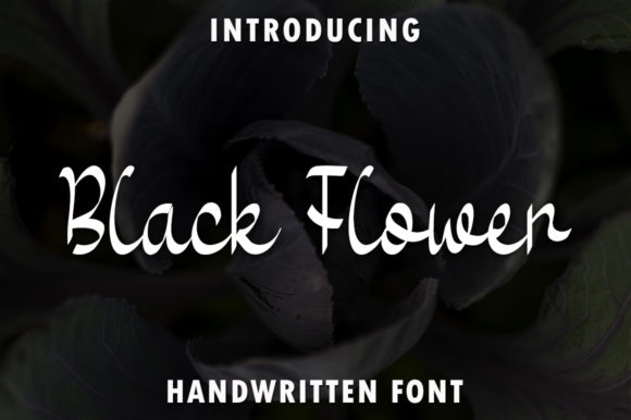 Black Flower Font: Elegant Script for Craft Projects