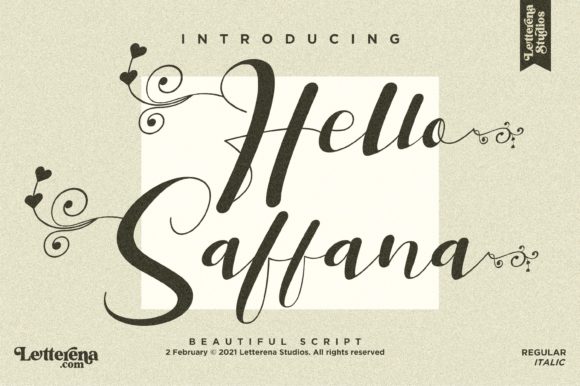 Hello Saffana: A Warm Handwritten Font