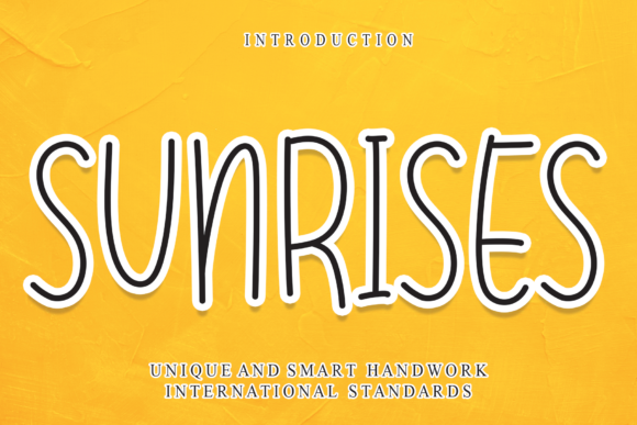Sunrises: A Handwritten Font for Creative Expression