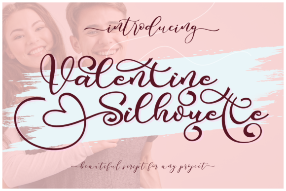 Valentine Silhouette Font for Creative Marketing